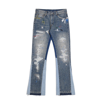 "Wavy" Flared Denim